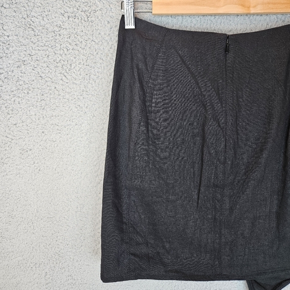 Treasure & Bond Women Black Linen Blend Side Tie Mini Skirt Sz M Vacation - Picture 6 of 10